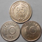 Ruotsi.  10 öre 1920w, 1921w; 25 öre 1921w. - pikkukuva 2