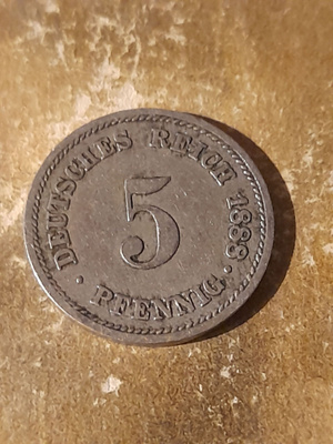Deutsches Reich 5 pfennig 1888 A