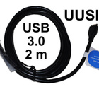 UUSI USB 3.0 KAAPELI 2 m. - ILMAINEN TOIMITUS - pikkukuva 1