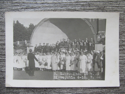 HELSINKI.....S. L. E. Yhd. Riemujuhla v.1923, vanha kortti.