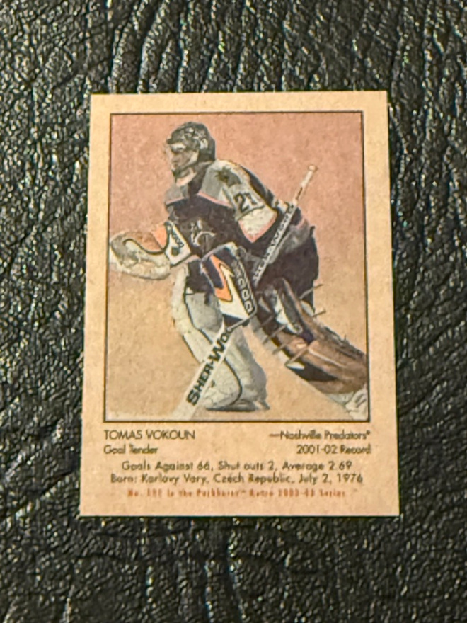 2002-03 Parkhurst Retro Minis #191 Tomas Vokoun