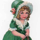 WANHA / Viktoriaanisen ajan tyttö, koiranpentu. 1900-l. - pikkukuva 1