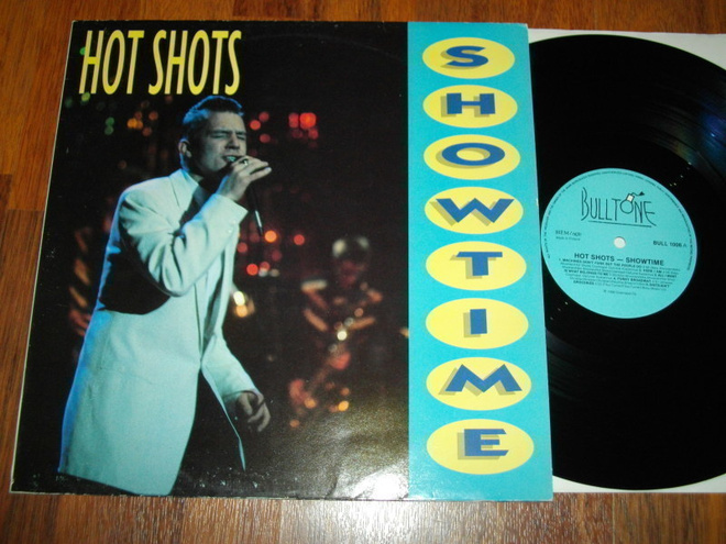 HOT SHOTS - showtime - LP 1990 suomi soul,funk EX