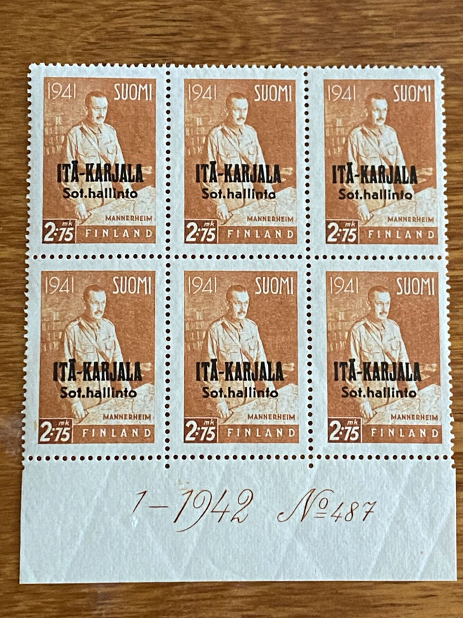 ITÄ-KARJALA MANNERHEIM 2,75MK NUMERO KUUSILO**