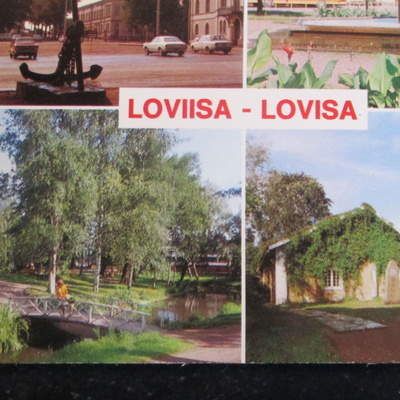 KULKEMATON LOVIISA MONIKUVAKORTTI VANHOJA AUTOJA