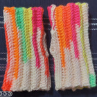 Alina´s Handmade käsin virkatut kämmekkäät neonvärit - pikkukuva 3