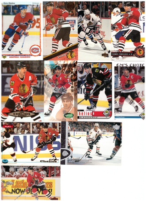 11 x CHRIS CHELIOS Canadiens, Blackhawks