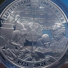 Lotta - Svärd 1921 - 2021. Hopeanvärinen kolikko. Halkaisi - pikkukuva 5