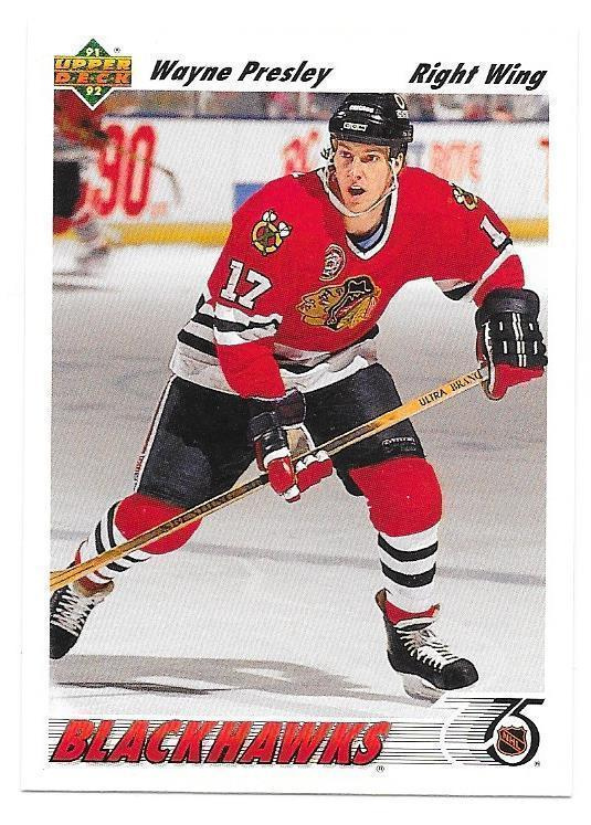 1991-92 Upper Deck #371 Wayne Presley Chicago Blackhawks