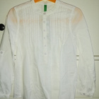 Benetton valkoinen paitapusero, koko 120cm - pikkukuva 1