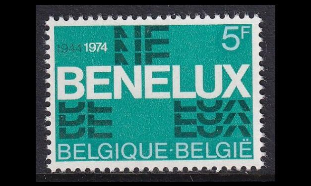 Belgia 1775 ** Benelux-maiden tulliunioni 30v (1974)