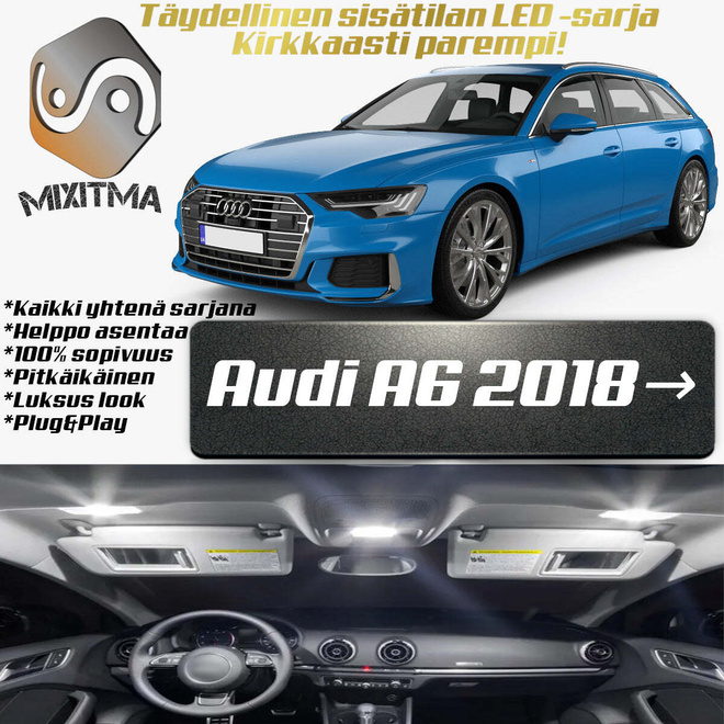 Audi A6 (C8) Sisätilan LED-sarja 19-osainen
