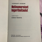 Nelinumeroiset logaritmitaulut (Lennart Ekbom, WSOY) - pikkukuva 2
