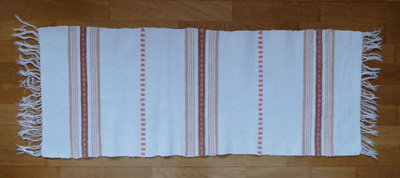 Poppanaliina - beige ja ruskeat raidat 106 x n. 42 cm