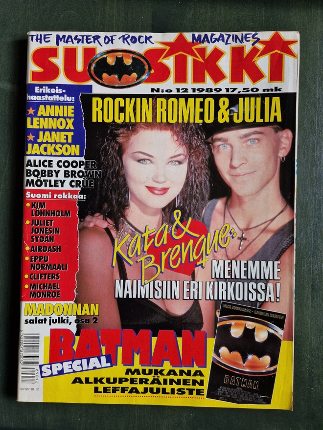 Suosikki 12/1989 Juliste mukana Batman