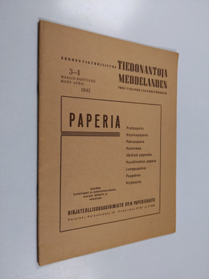 Suomen faktoriliiton tiedonantoja 3-4/1942