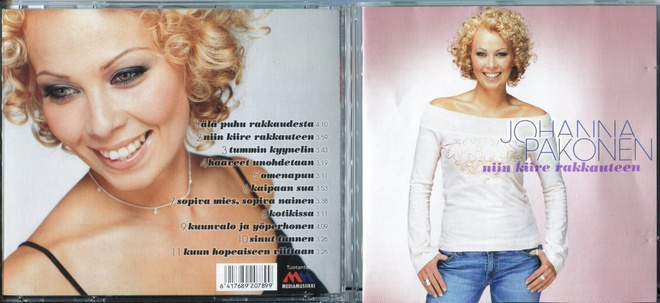 JOHANNA PAKONEN . CD-LEVY . NIIN KIIRE RAKKAUTEEN