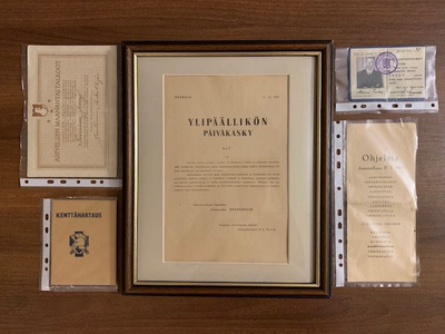 Militariaa mm.Ylipäällikön päiväkäsky v.1939 ym.