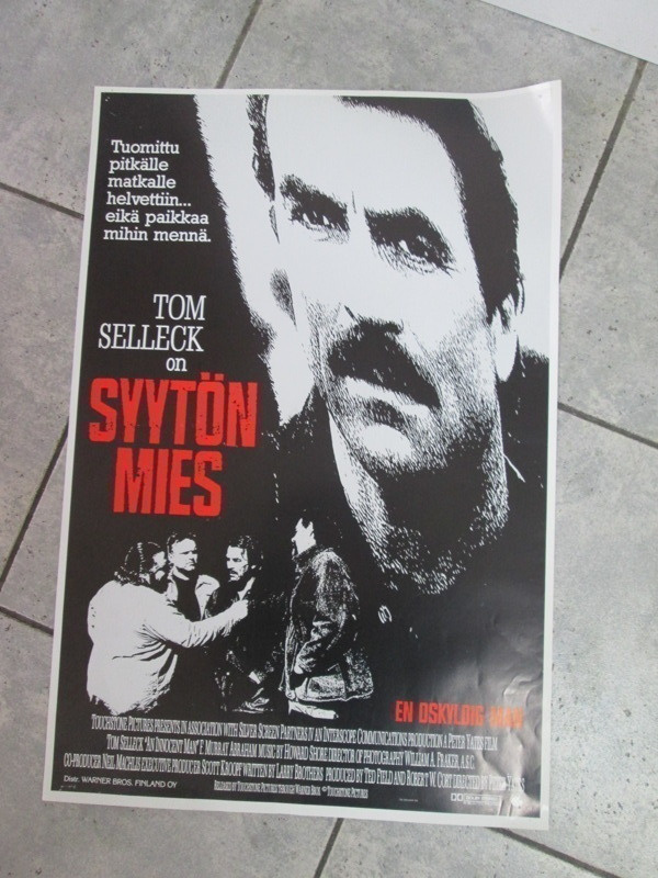 SYYTÖN MIES vanha orig elokuvajuliste TOM SELLECK !!!