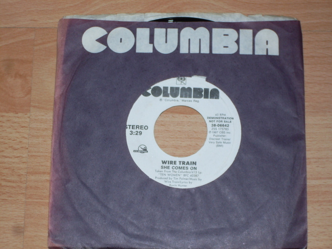 7" WIRE TRAIN - She Comes In - single 1987 rock Promo EX