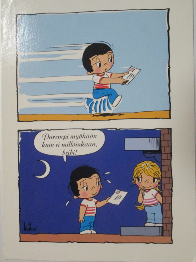 KULKEMATON MYÖHÄSTYNEET ONNITTELUT MARKKA-AJALTA
