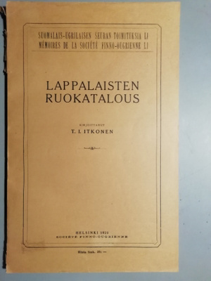 Itkonen: Lappalaisten ruokatalous
