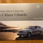 Hinnasto ja lisävarusteet Mercedes S204 C-sarja 2008 Esite - pikkukuva 1