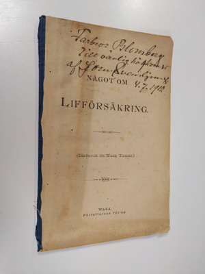 John Svanljung : Något om lifförsäkring