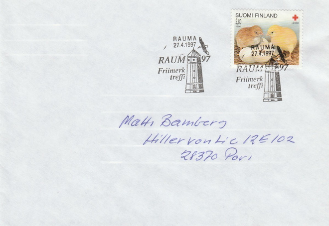 ERIKOISLEIMA , Raum 97 postimerkkinäyttely, Rauma 27.4.1997