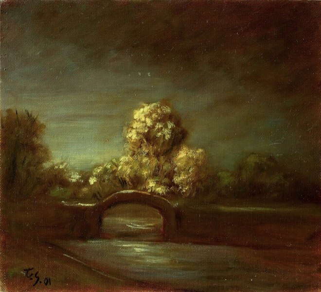 Vanha kivisilta - Rembrandt kopio 