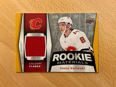2018-19 Upper Deck Juuso Valimaki Rookie Materials #RM-JV