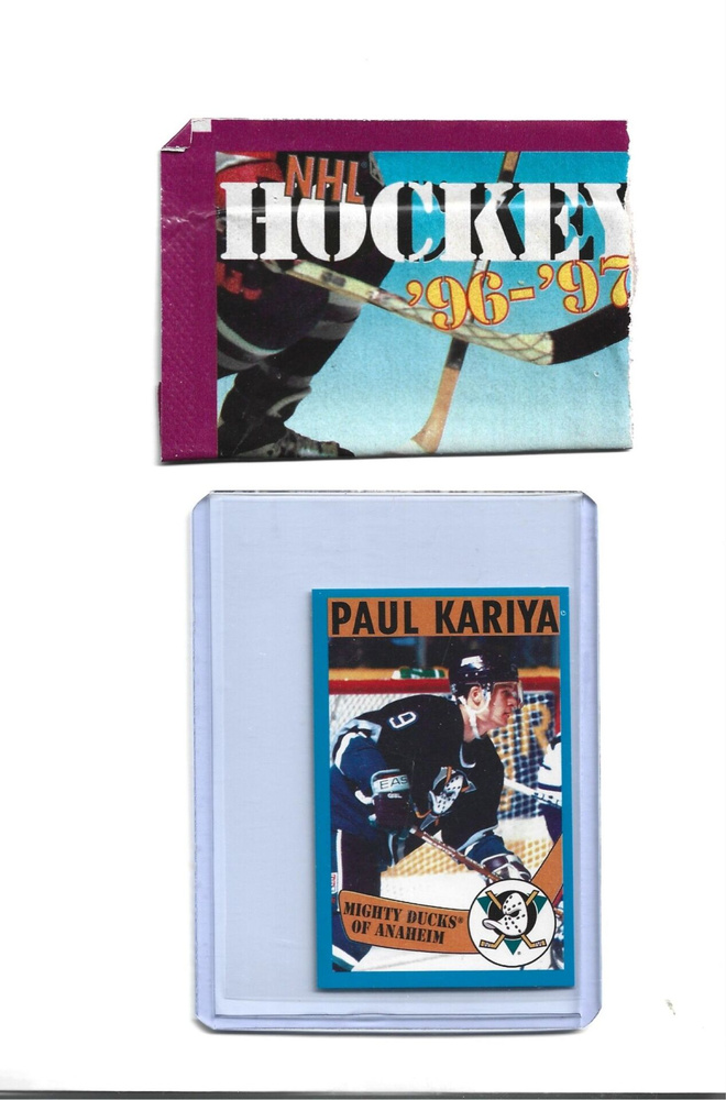 PAUL KARIYA - DUCKS - 1996-97 PANINI STICKERS # 153