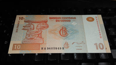 Congo Kongo 10 francs 2003 UNC