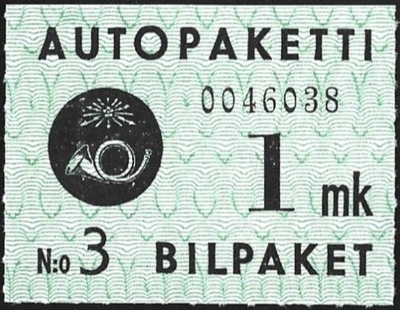 1949 AP 1 vihreä 1 mk vesileima I ** LaPe AP 1 W I