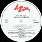 (LP) Satu Pentikäinen – Ota Tai Jätä - pikkukuva 3