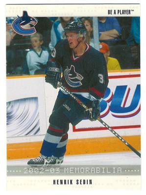 02-03 Be A Player Memorabilia #173 Henrik Sedin