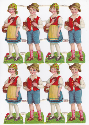 Vintage Hannu ja Kerttu Kiiltokuva-arkki LB