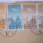 VANHA Kuori Etupuolisko Tanska - Suomi 1938 HYVÄT Merkit - pikkukuva 2