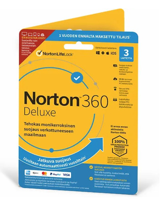 Norton 360 Deluxe - 25GB 1 User 3 Devices 12 Month