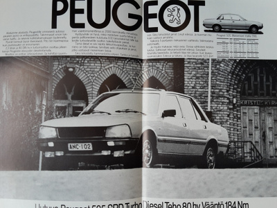 Peugeot 505 SRD Turbo Diesel -esite, 1981