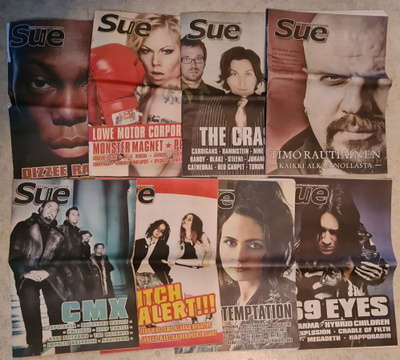 SUE LEHTIÄ 2003-2007 8 kpl  INDIEPUNKROCKFANZINE CMX