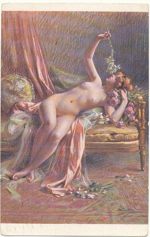 Alaston nainen divaanilla - kulk. 1935