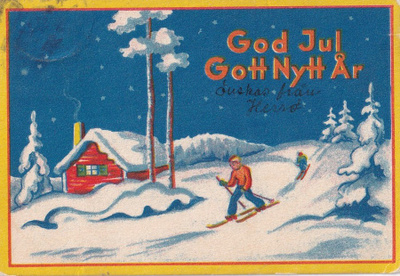 Poika hiihtää   ,   b599