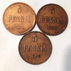 10 penniä ja 5 penniä kuparia, Aleksanteri III hallintokausi - pikkukuva 3