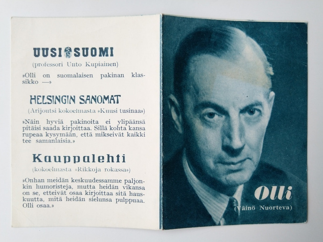 Mainoskirjanmerkki Olli Väinö Nuorteva Otava