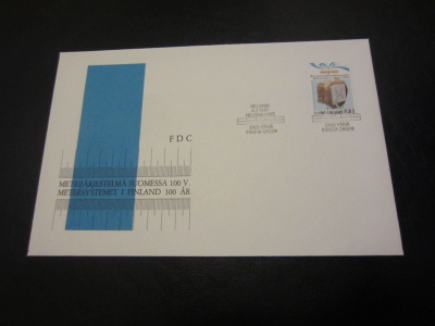 FDC 1987 Metrijärjestelmä Suomessa 100 vuotta