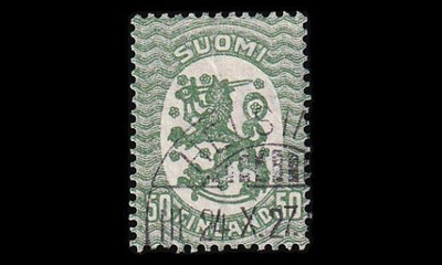 116BW1 o M-17 50p (14¼:14¾) W1 Helsinki 24.X.27 (1925)