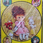 Vintage palapeli pikkutytön lemmikkieläimet - pikkukuva 2