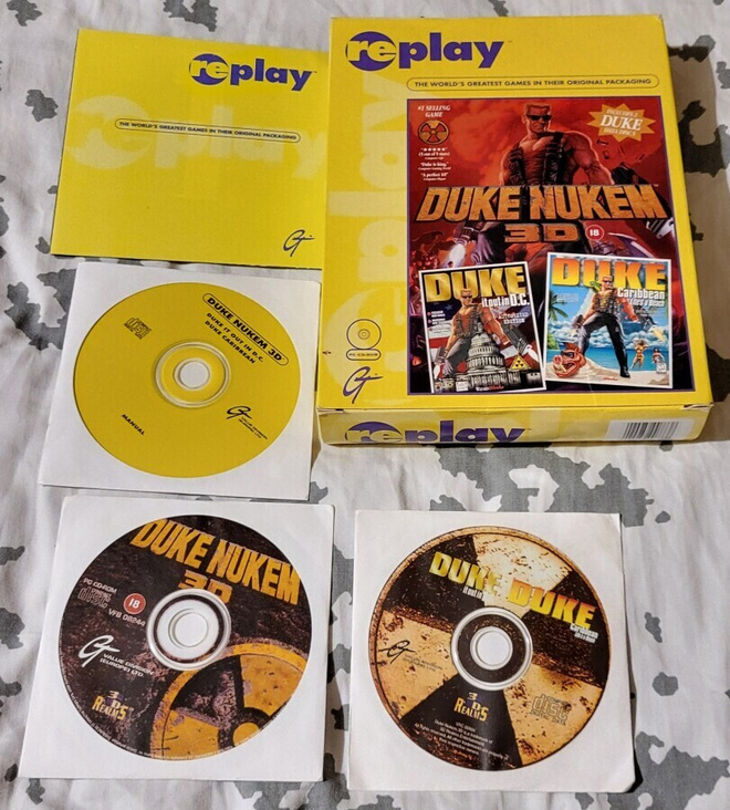 3x PC CD-ROM: Duke Nukem 3D + Caribbean ja DC big box