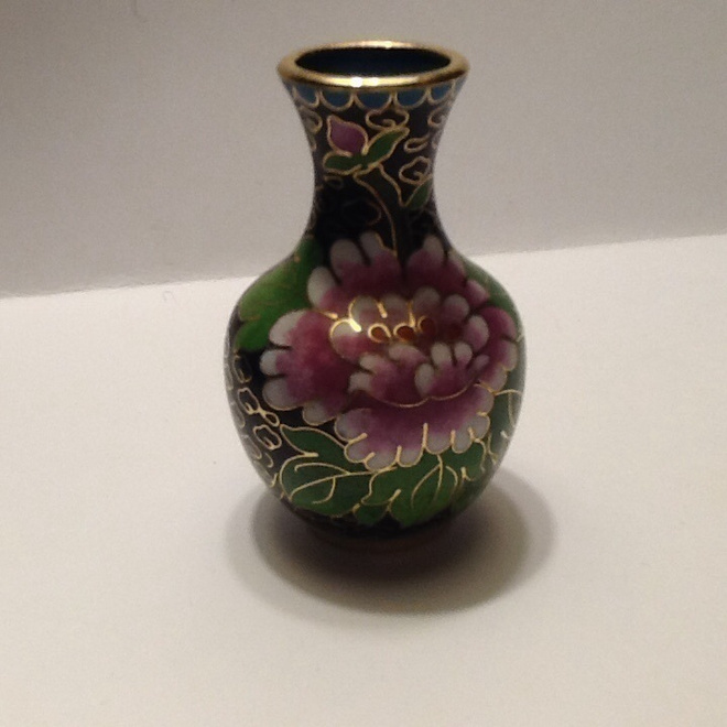 CLOISONNE KORISTE VAASI. PIENI KOKO